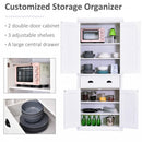 Storage Cabinet Cupboard Drawer Kitchen Pantry Home Organizer Furniture - White