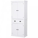 MDF Colonial Freestanding Kitchen Pantry Cabinet White