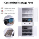 MDF Colonial Freestanding Kitchen Pantry Cabinet White