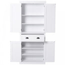 MDF Colonial Freestanding Kitchen Pantry Cabinet White