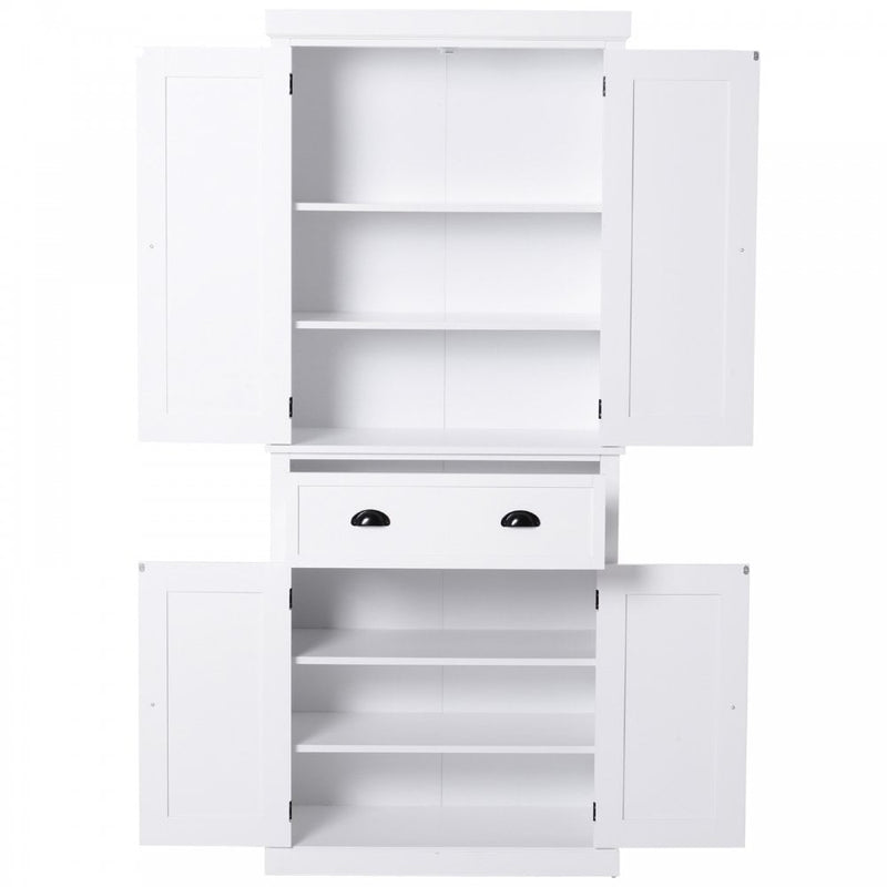 MDF Colonial Freestanding Kitchen Pantry Cabinet White