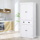 MDF Colonial Freestanding Kitchen Pantry Cabinet White