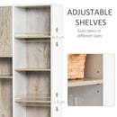 Kitchen Pantry Buffet Server with Hutch Multi Storage Cupboard Cabinet Sideboard, Bookcase with Drawers for Living Room, 100W x 39D x 180H cm