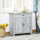 Farmhouse Barn Door Sideboard - Grey