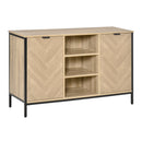 Sideboard Storage Cabinet Cupboard with 2 Doors and Adjustable Shelves, Oak Tone Kitchen