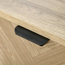 Sideboard Storage Cabinet Cupboard with 2 Doors and Adjustable Shelves, Oak Tone Kitchen
