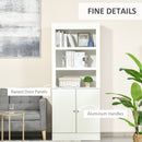 Kitchen Cupboard with 6-tier Adjustable Shelving, Freestanding Sideboard with 3 Open Compartments and Double-Door Cabinet  - White