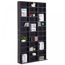 Adjustable Media Storage Wooden Shelves Bookcase Display Unit-Black