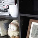 Adjustable Media Storage Wooden Shelves Bookcase Display Unit-Black