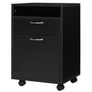 HOMCOM Wheeled Cabinet with Top Drawer - Black
