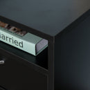 HOMCOM Wheeled Cabinet with Top Drawer - Black