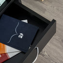 HOMCOM Wheeled Cabinet with Top Drawer - Black