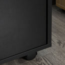 HOMCOM Wheeled Cabinet with Top Drawer - Black