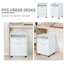 60cm Drawer Open Shelf Metal Handles 4 Wheels Office Home File Organiser Paperwork Mobile Printer White