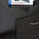 HOMCOM Two Drawer Wheeled Cabinet - Black