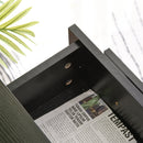 HOMCOM Two Drawer Wheeled Cabinet - Black