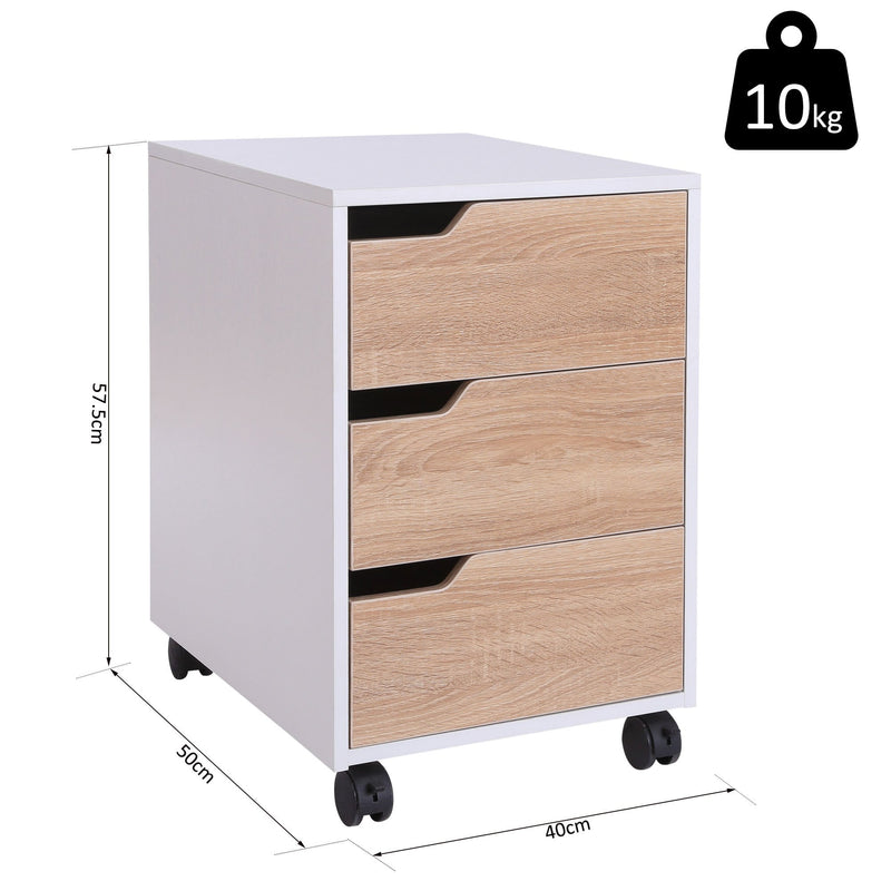 Mobile Pedestal File Cabinet, MDF