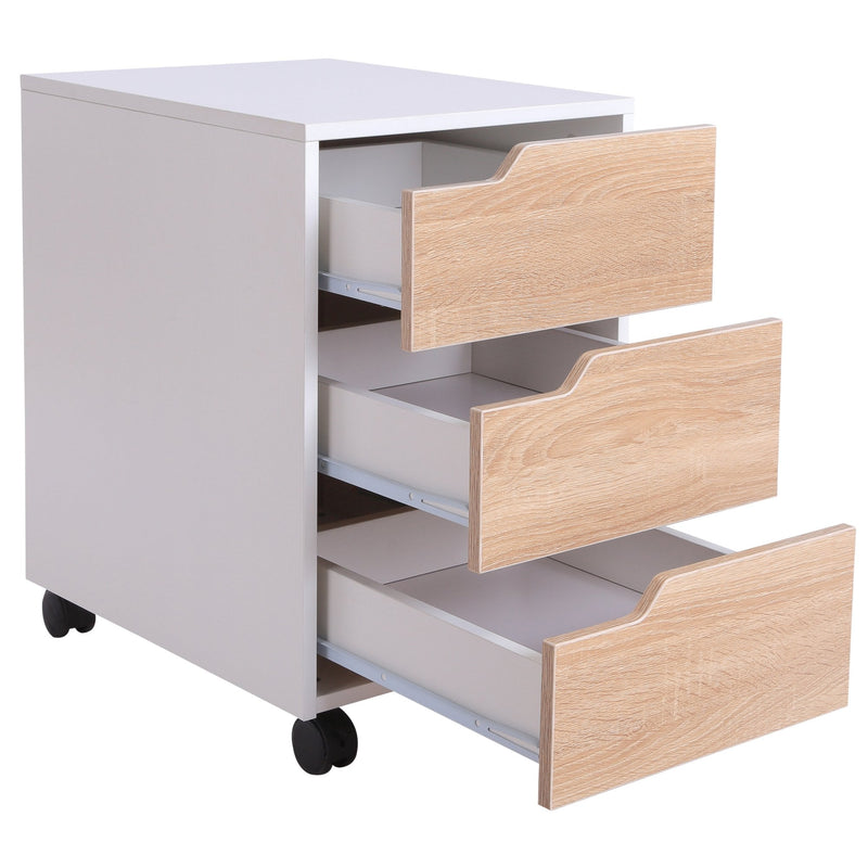 Mobile Pedestal File Cabinet, MDF