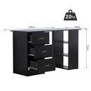 Computer Desk, 120Wx49Dx72H cm-Black