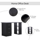 Computer Desk, 120Wx49Dx72H cm-Black