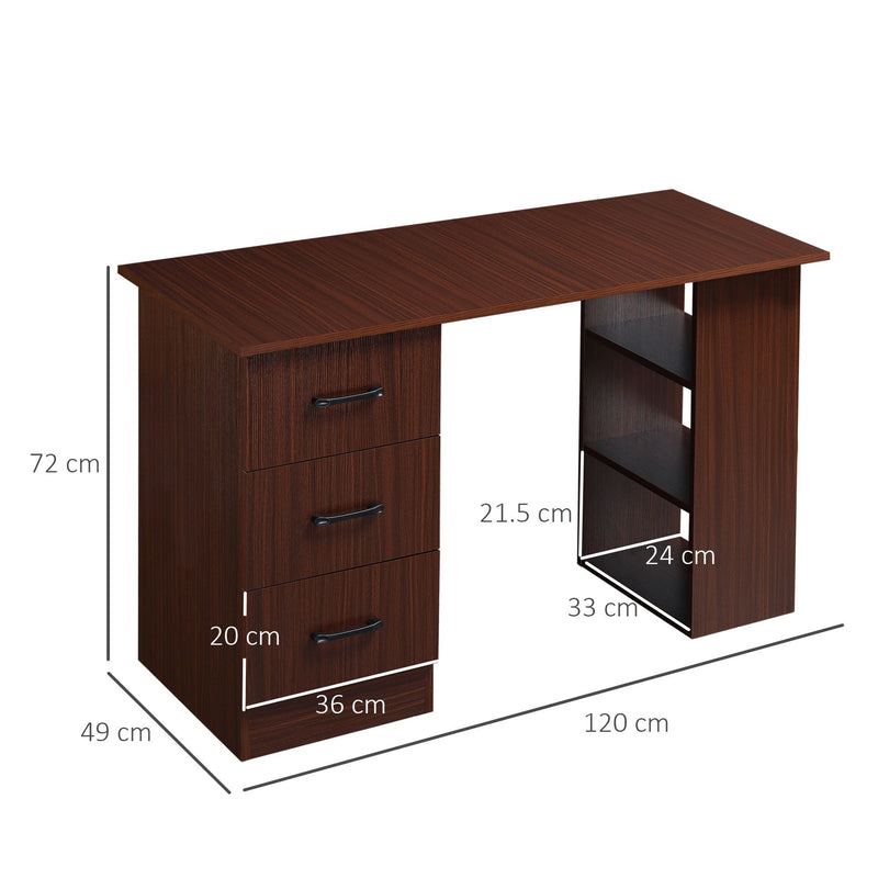 HOMCOM Computer Desk - Walnut