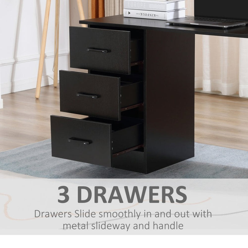 HOMCOM Computer Desk- Black
