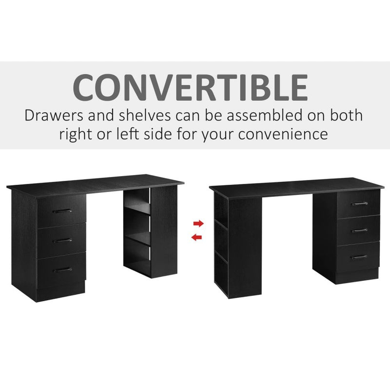 HOMCOM Computer Desk- Black