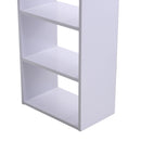 HOMCOM 120cm Computer Desk Writing Table PC Workstation Study Laptop Stationery w/ 3 Shelf & Drawers White