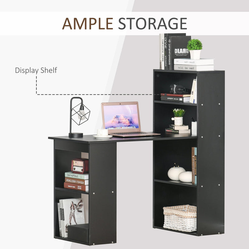Computer Desk, 120Lx55Dx120H cm-Black