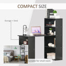 Computer Desk, 120Lx55Dx120H cm-Black