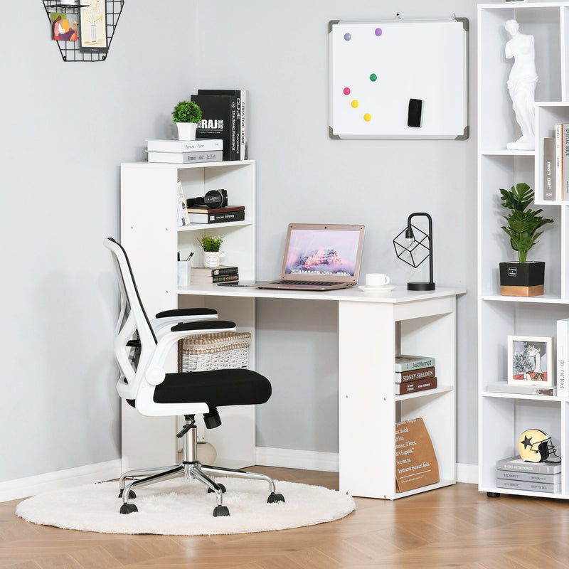 Computer Desk, 120Lx55Dx120H cm-White