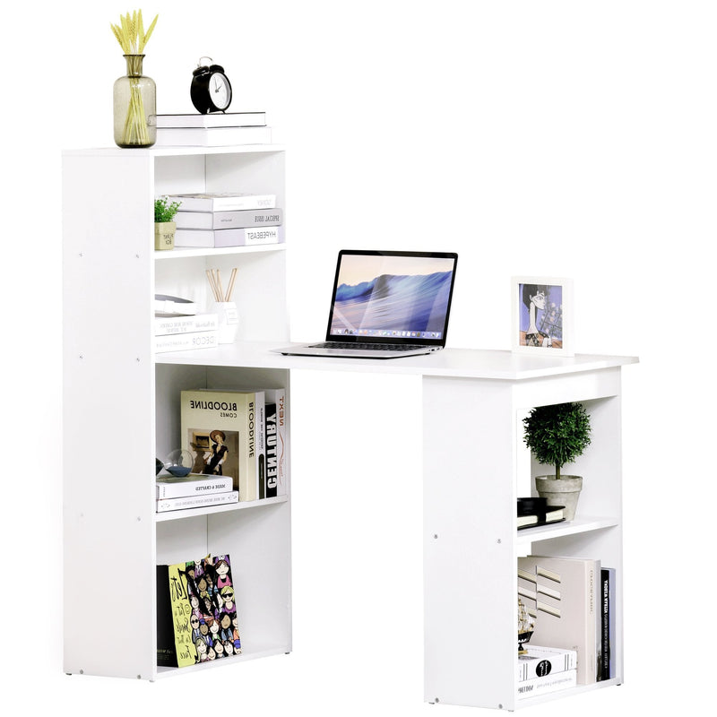 Computer Desk, 120Lx55Dx120H cm-White