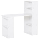 Computer Desk, 120Lx55Dx120H cm-White