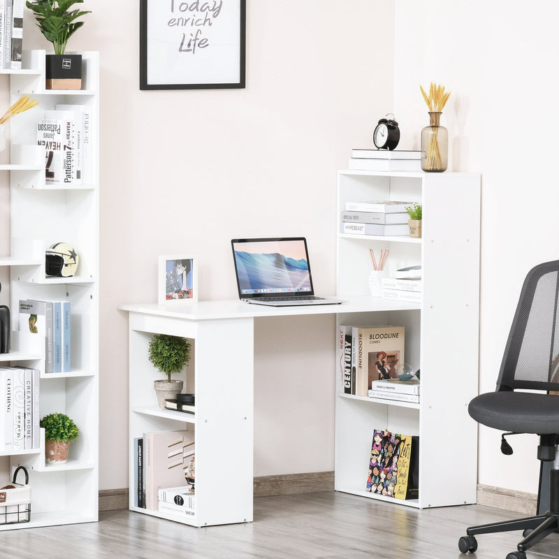 Computer Desk, 120Lx55Dx120H cm-White