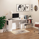 360 Degree Rotating Corner Desk, L-Shaped - White