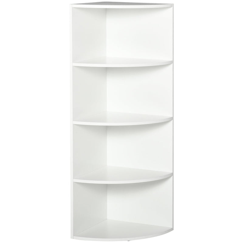 4-Tier Bookshelf, 120H cm-White