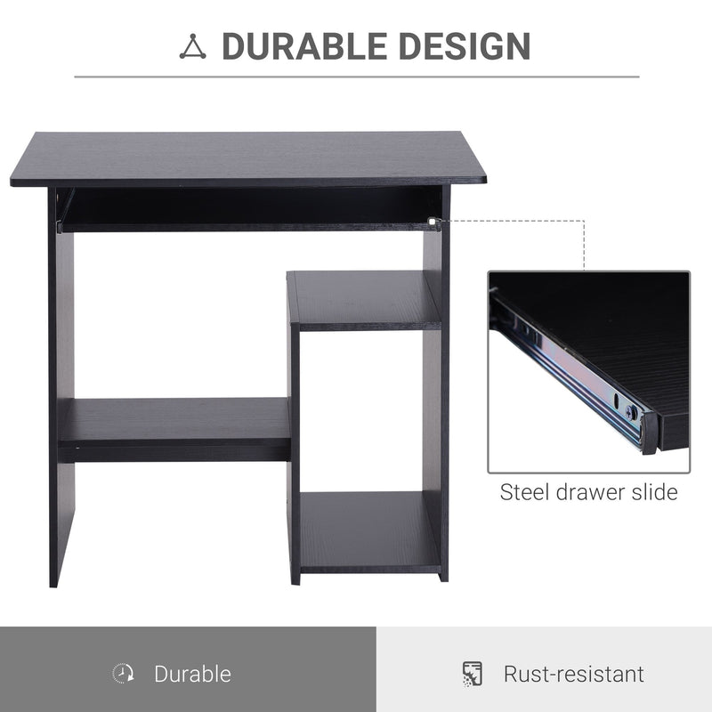 Computer Desk, 73.5H cm-Black