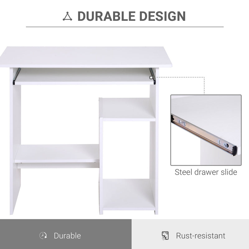 Computer Desk, 73.5H cm-White