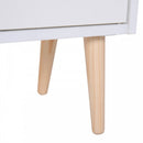 Open Bookcase Cabinet Shelves W/ Two Doors, 80W x 23.5D x 118Hcm-White