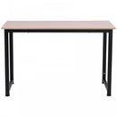 Computer Desk W/ Black Metal Frame MDF, 120W x 60D x 76Hcm-Oak Grain Tone