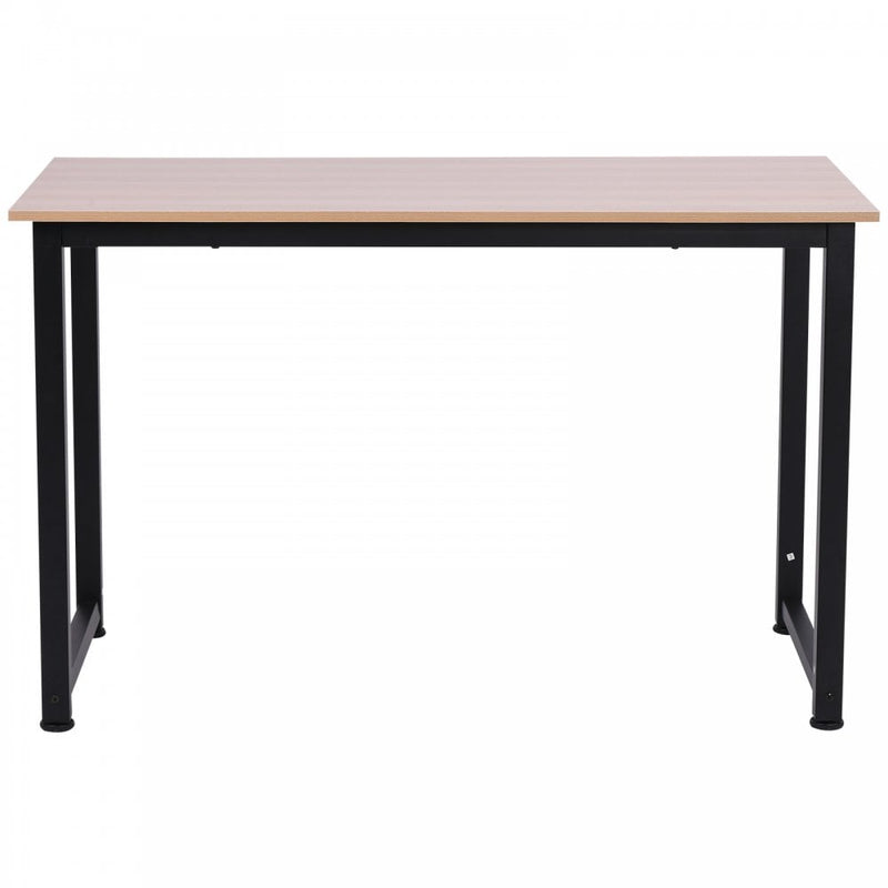 Computer Desk W/ Black Metal Frame MDF, 120W x 60D x 76Hcm-Oak Grain Tone