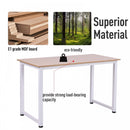 Computer Desk W/ White Metal Frame MDF, 120W x 60D x 76Hcm-Oak Grain Tone