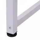 Computer Desk W/ White Metal Frame MDF, 120W x 60D x 76Hcm-Oak Grain Tone