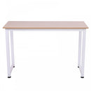 Computer Desk W/ White Metal Frame MDF, 120W x 60D x 76Hcm-Oak Grain Tone
