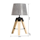 HOMCOM Tripod Table Lamp-Grey