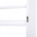MDF Freestanding Wall-Mounted 4-Tier Magazine Shelf Rack White
