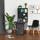 Folding Wall-Mounted Drop-Leaf Table With Chalkboard Shelf Multifunction - Black