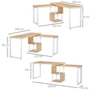 360 Degree Rotating Corner Desk L-Shaped PC Workstation Student Writing Table with Storage Shelf Home Office Oak Tone Computer