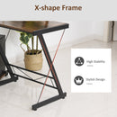 L Shaped Desk Round Corner Computer Gaming Table Workstation with Storage Shelf , CPU Stand for Home Office Industrial