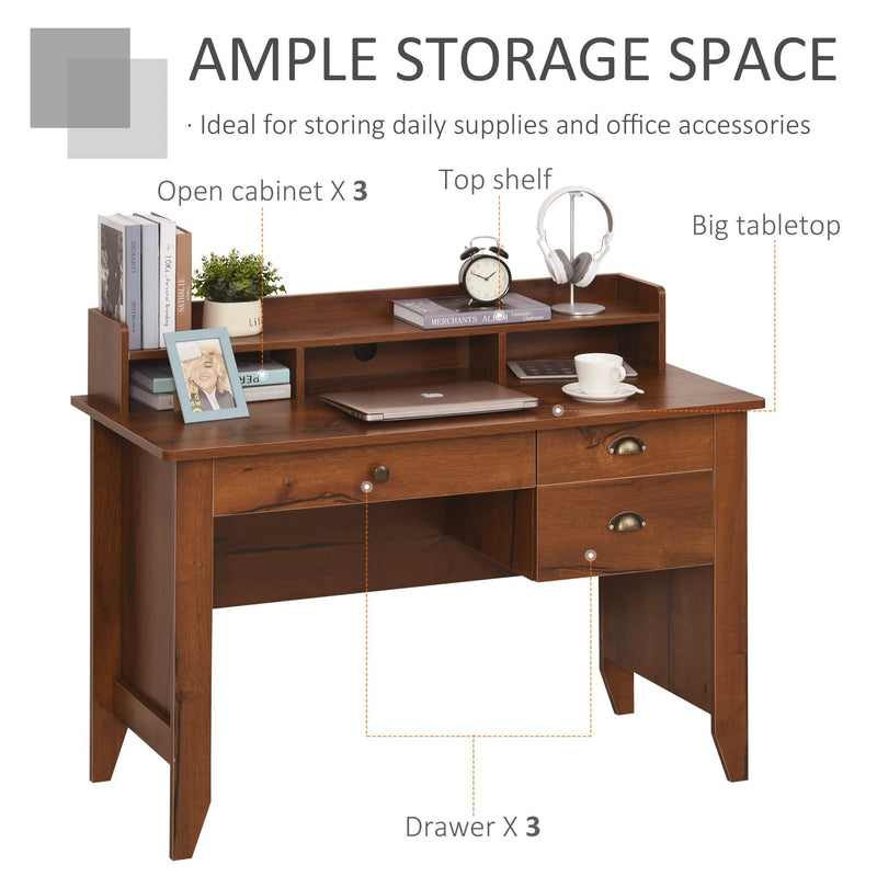Office desk with clearance top shelf